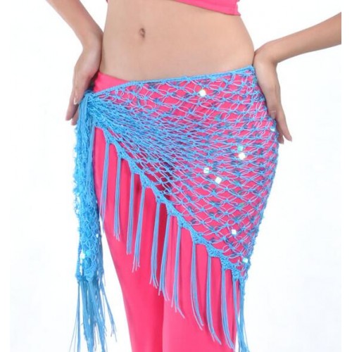 Cheap Women fringes Tribal Belly Dance Hip Scarves Belly Dancing Waist Belts Bufanda de la cadera de la danza del vientre